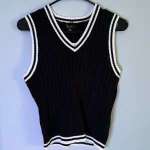 Never worn black and white sweater vest